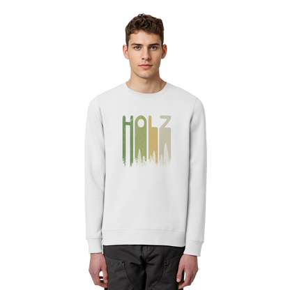 Holz Retro Wald Schriftzug - Organic Basic Unisex Sweatshirt
