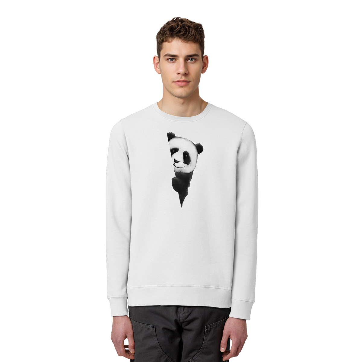 Panda Bär Illustration - Organic Basic Unisex Sweatshirt