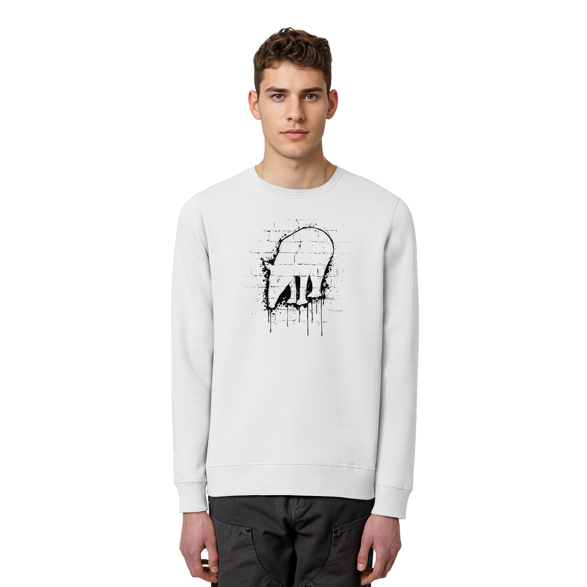 Urban Street Art Tapir Silhouette - Organic Basic Unisex Sweatshirt