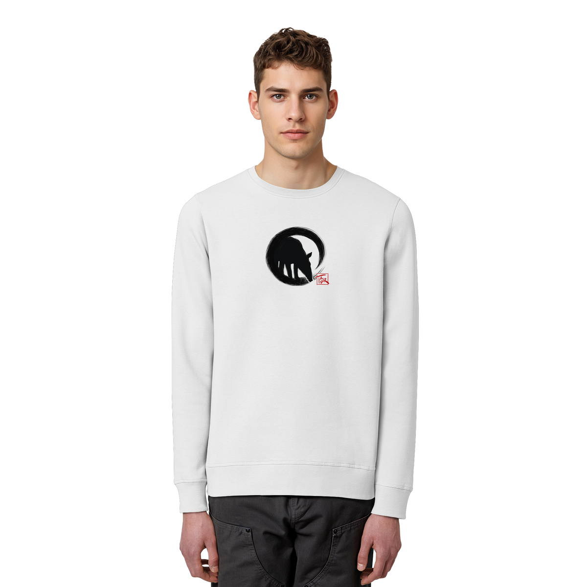 Zen Tapir im japanischen Enso Kreis - Organic Basic Unisex Sweatshirt