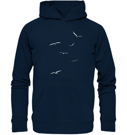Vogelschwarm – Traum vom Fliegen - Organic Hoodie