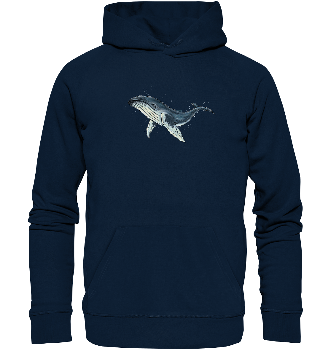 Tiefsee Ozean-Riese Buckelwal - Organic Hoodie