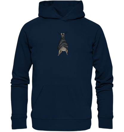 Lustig chillende Fledermaus - Organic Hoodie