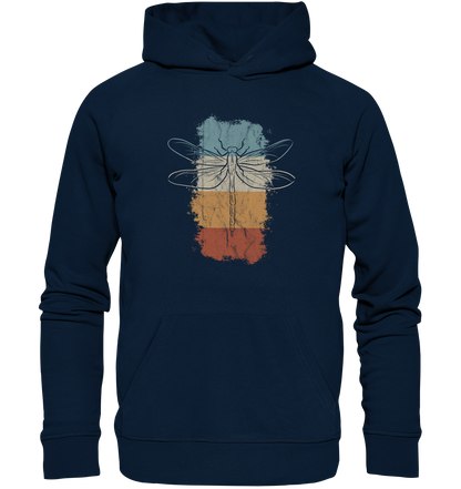 Retro Kunst Libelle | Vintage Dragonfly - Organic Hoodie
