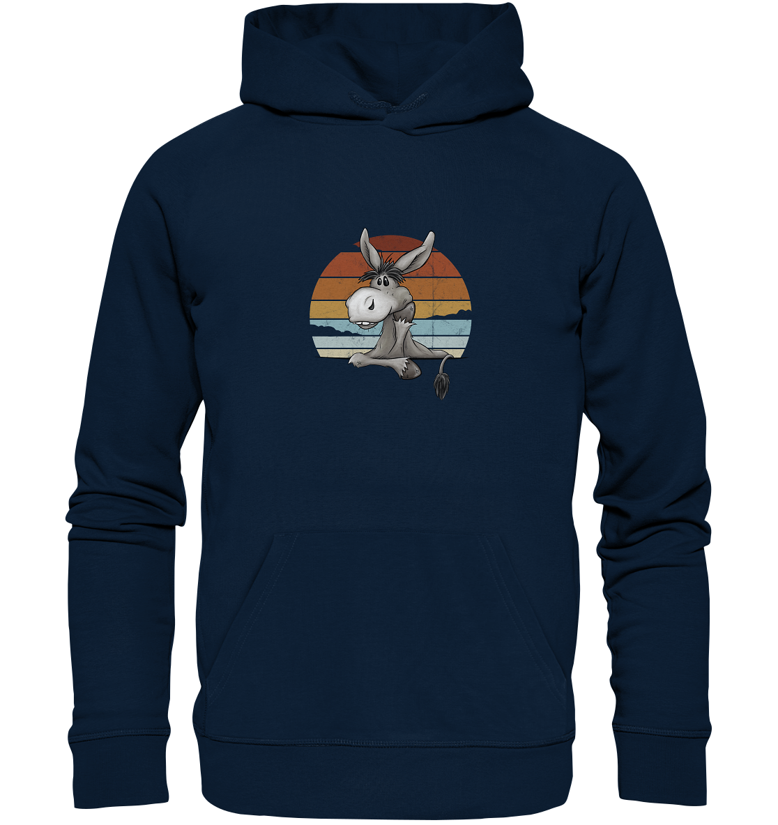 Lässiges Maultier Retro Esel - Organic Hoodie
