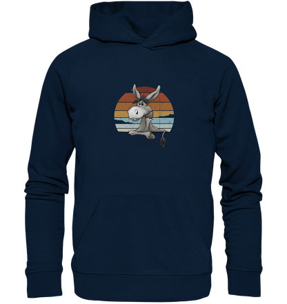 Lässiges Maultier Retro Esel - Organic Hoodie