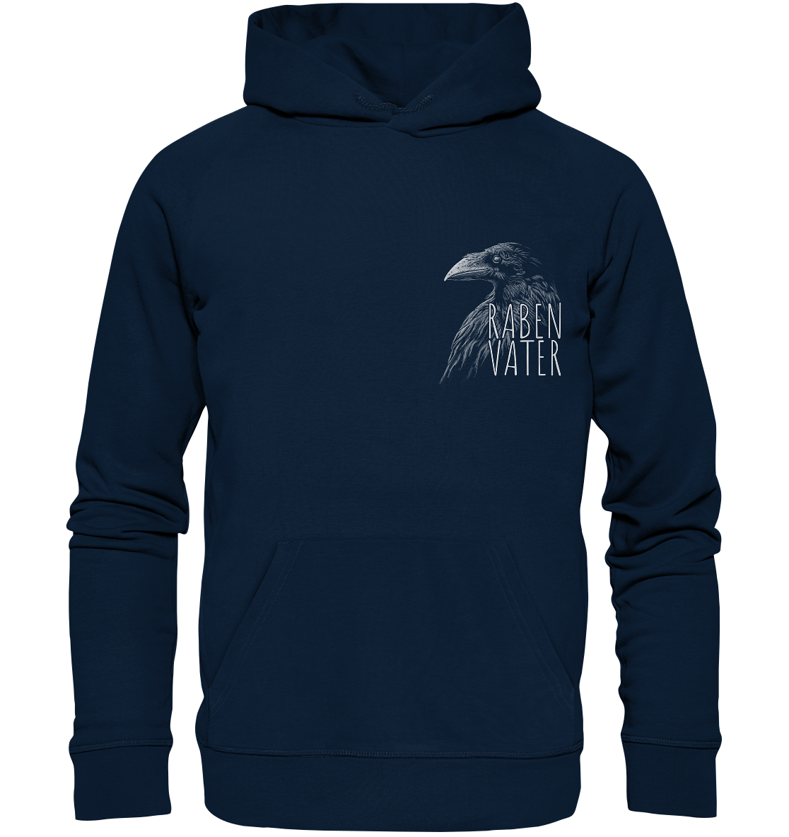 Rabenvater schwarzer Rabe Krähe - Organic Hoodie