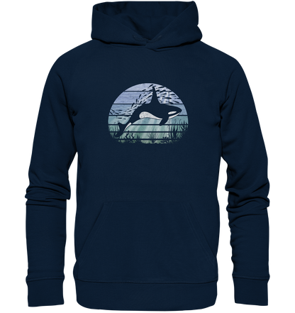 Retro Tiefsee Schwertwal Orca - Organic Hoodie
