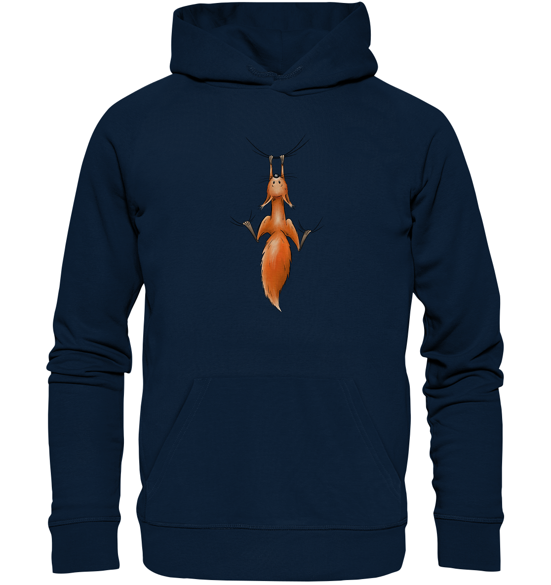 Rotes Eichhörnchen hängt ab - Organic Hoodie