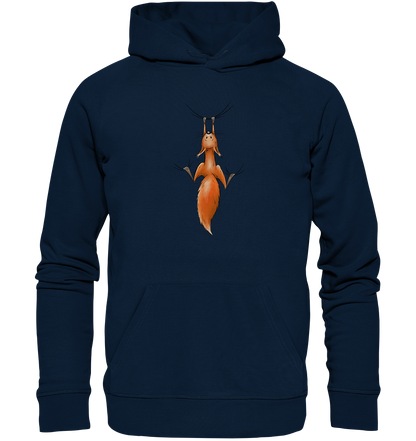 Rotes Eichhörnchen hängt ab - Organic Hoodie