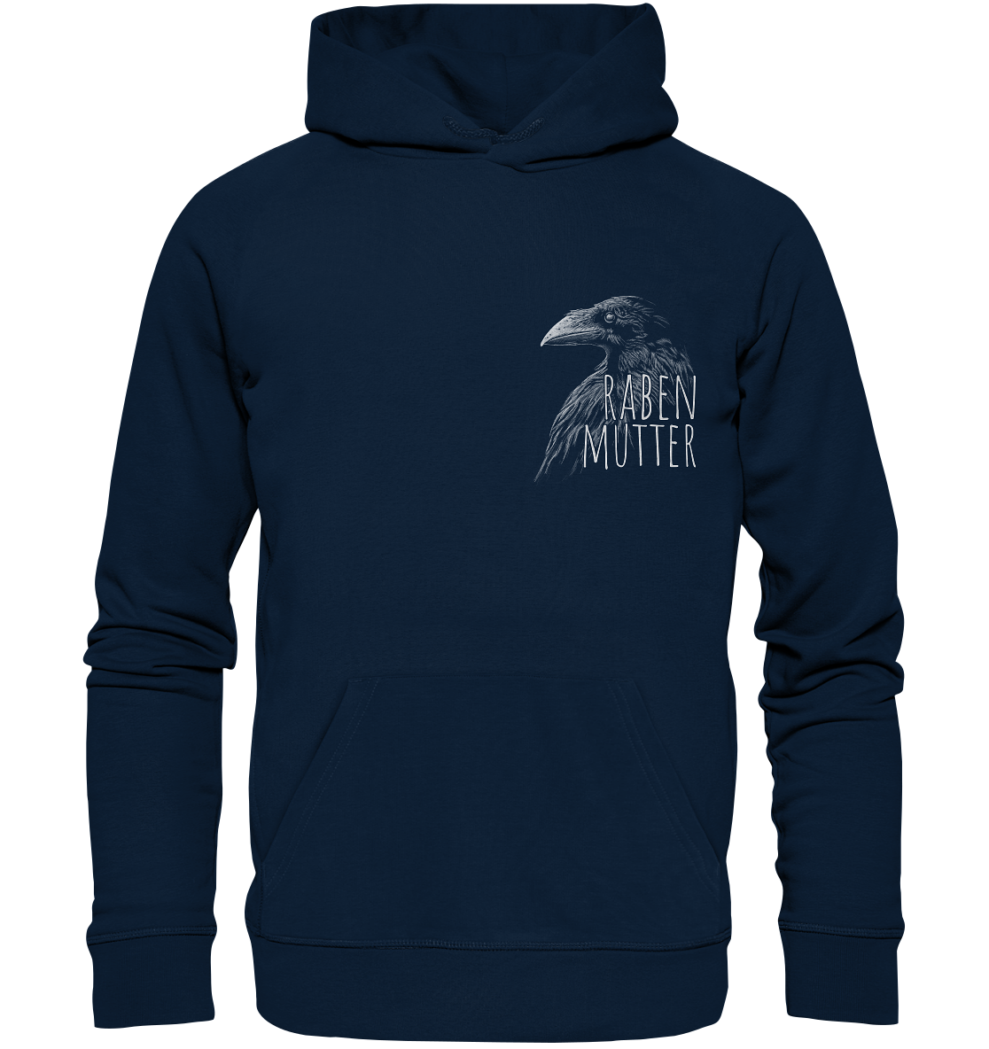 Rabenmutter schwarze Krähe Rabe - Organic Hoodie