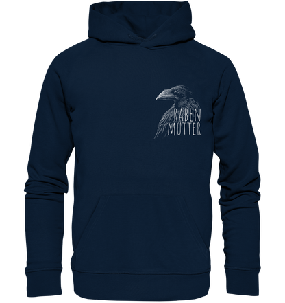 Rabenmutter schwarze Krähe Rabe - Organic Hoodie
