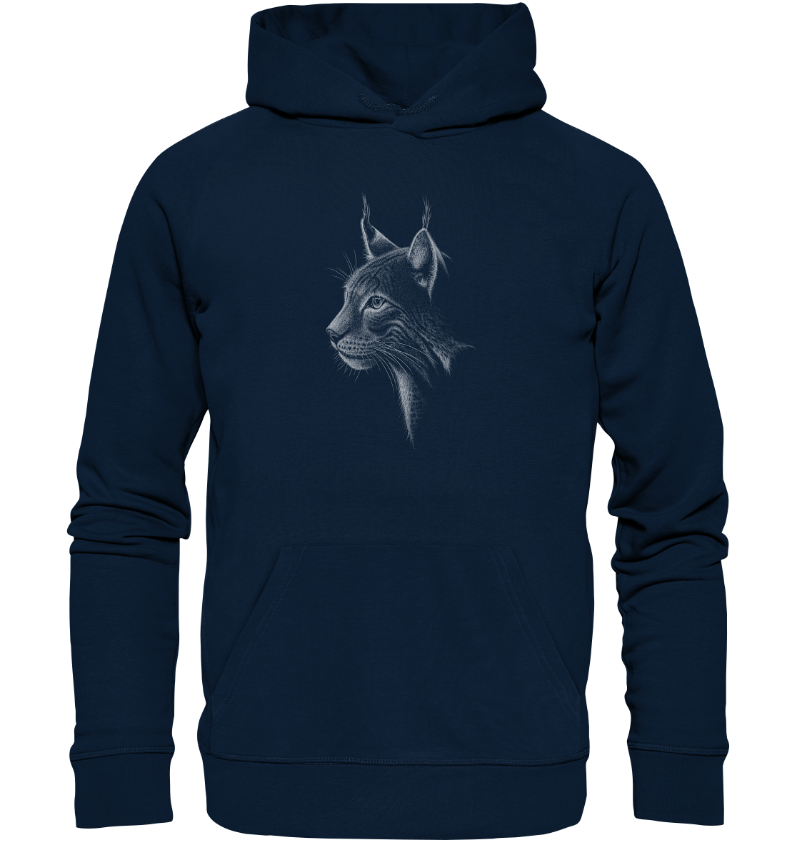 Luchs Kritzelkunst Wildkatze Illustration - Organic Hoodie