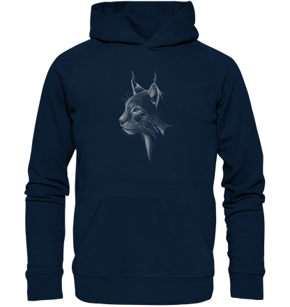 Luchs Kritzelkunst Wildkatze Illustration - Organic Hoodie