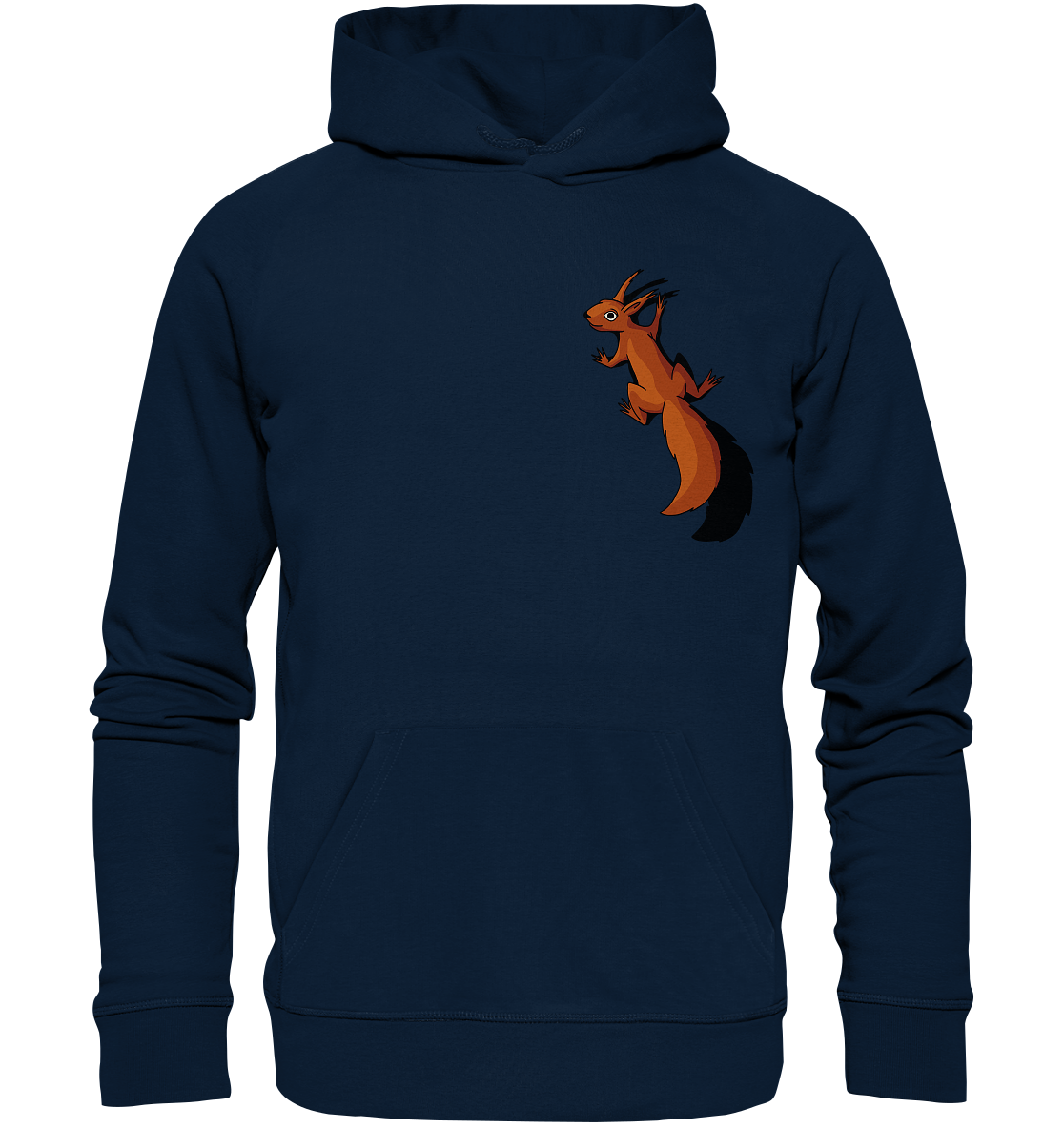 Süßes Eichhörnchen klettert - Organic Hoodie