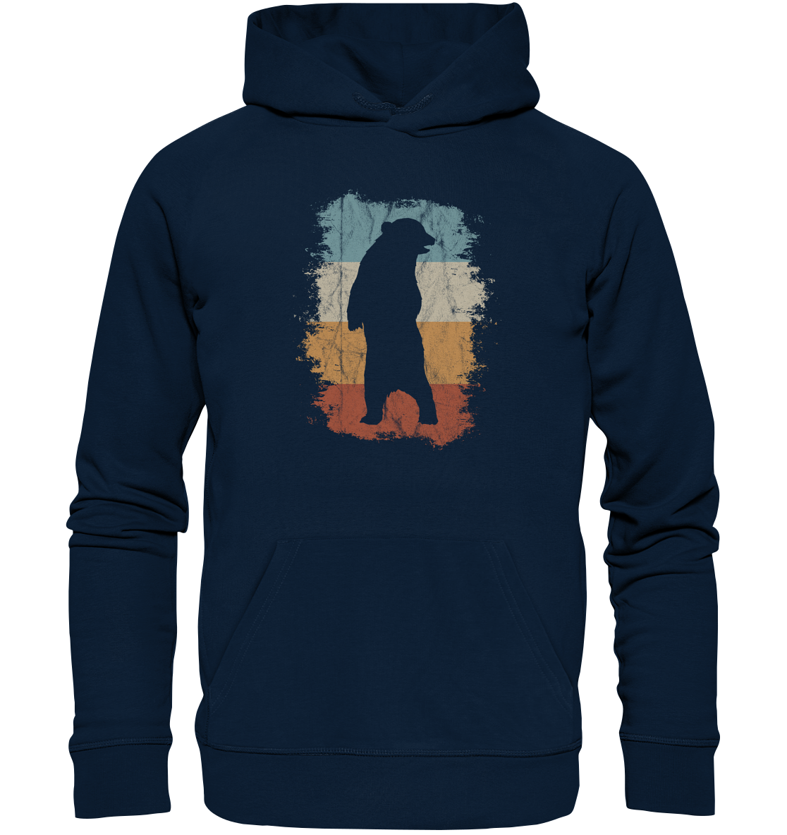 Retro Bären-Silhouette - Organic Hoodie