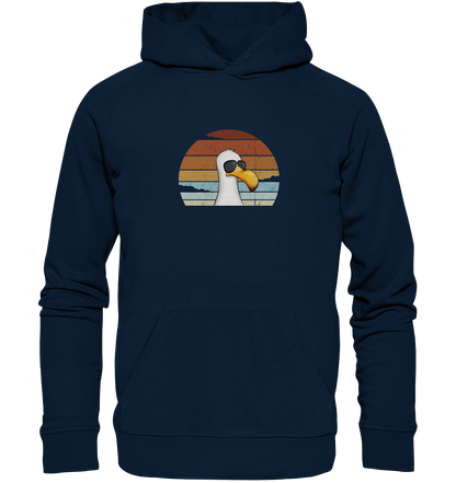 Cool lässige Retro Möwe - Organic Hoodie