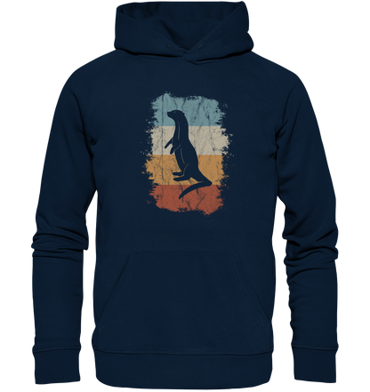 Retro Otter Fischotter Silhouette - Organic Hoodie