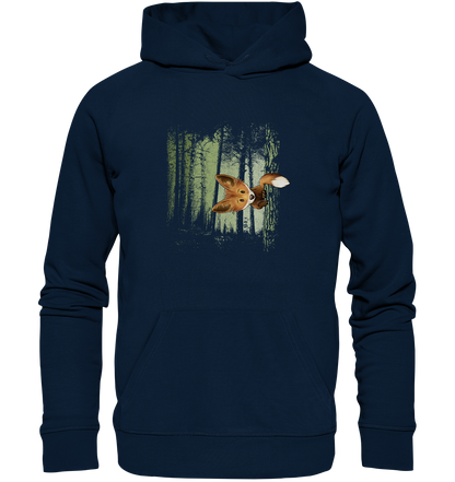 Fuchs im Zwielicht-Wald - Organic Hoodie