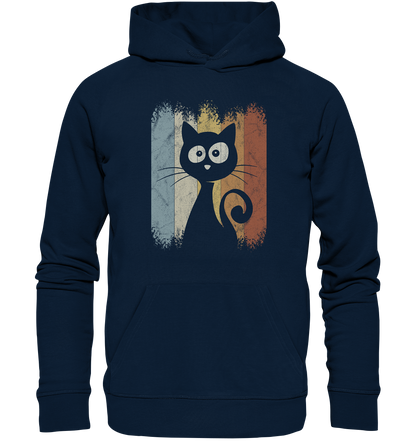 Retro Katze Silhouette - Organic Hoodie