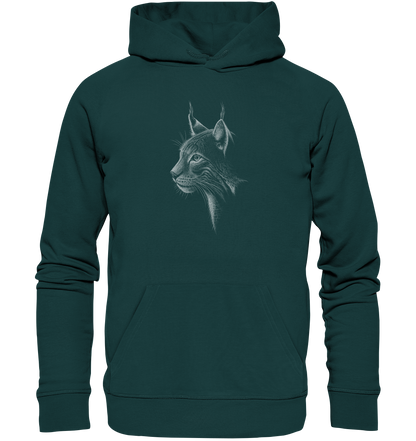 Luchs Kritzelkunst Wildkatze Illustration - Organic Hoodie