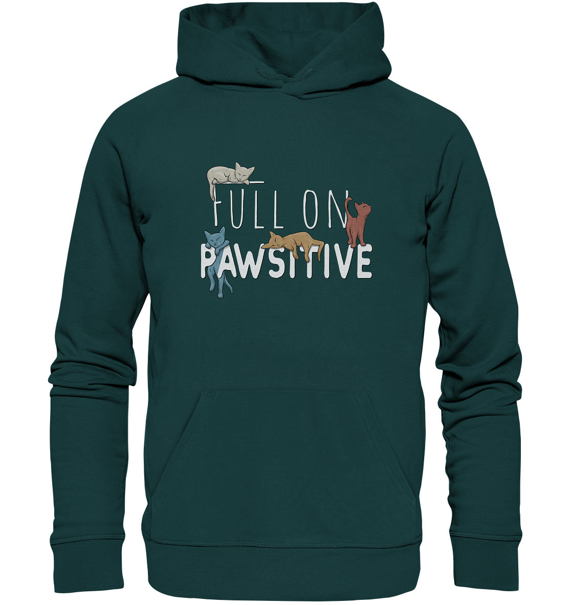Full On Pawsitive! Gechillte Katzen - Organic Hoodie