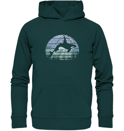 Retro Tiefsee Schwertwal Orca - Organic Hoodie