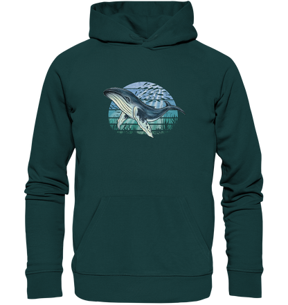 Retro Unterwasser Buckelwal - Organic Hoodie