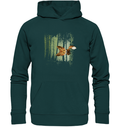 Fuchs im Zwielicht-Wald - Organic Hoodie