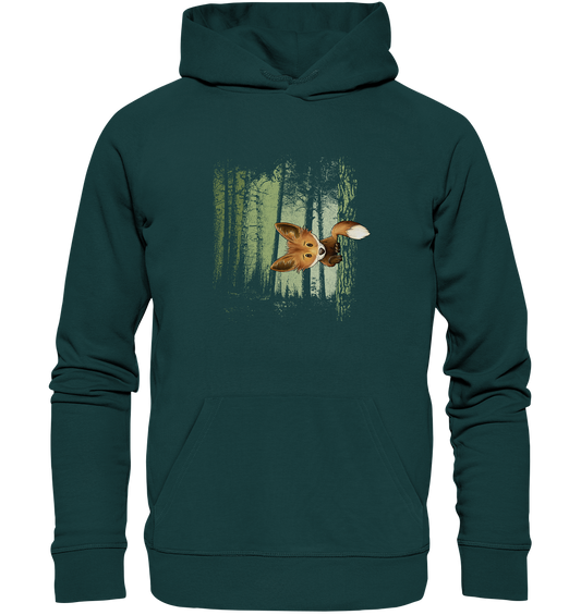 Fuchs im Zwielicht-Wald - Organic Hoodie