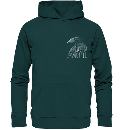 Rabenmutter schwarze Krähe Rabe - Organic Hoodie