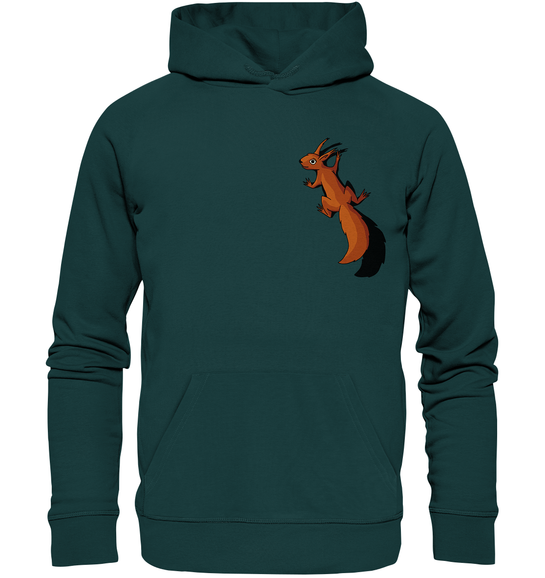 Süßes Eichhörnchen klettert - Organic Hoodie