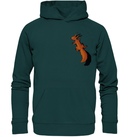 Süßes Eichhörnchen klettert - Organic Hoodie