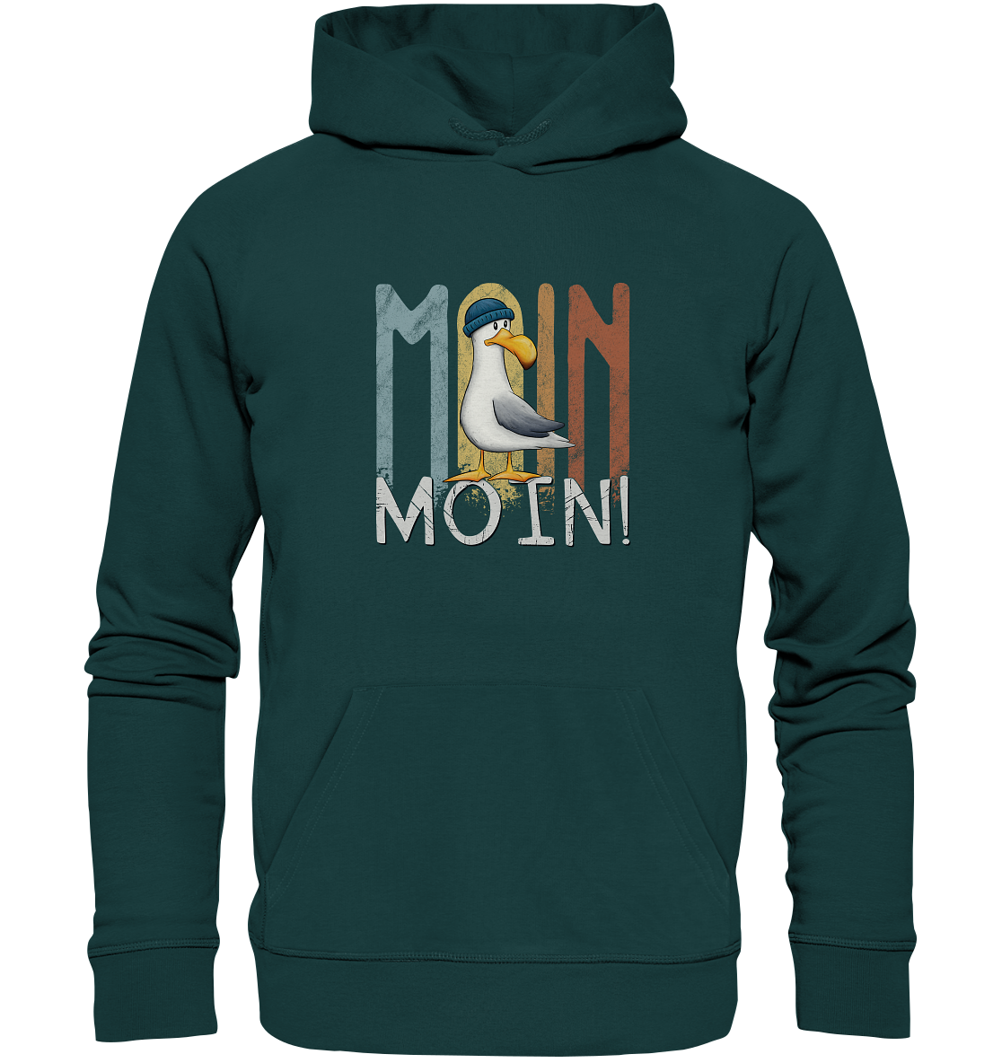 Moin Moin norddeutsche Möwe - Organic Hoodie