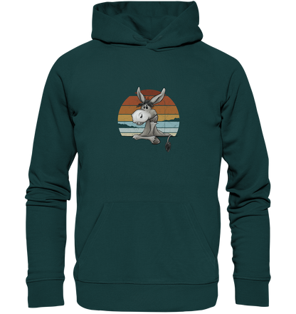 Lässiges Maultier Retro Esel - Organic Hoodie