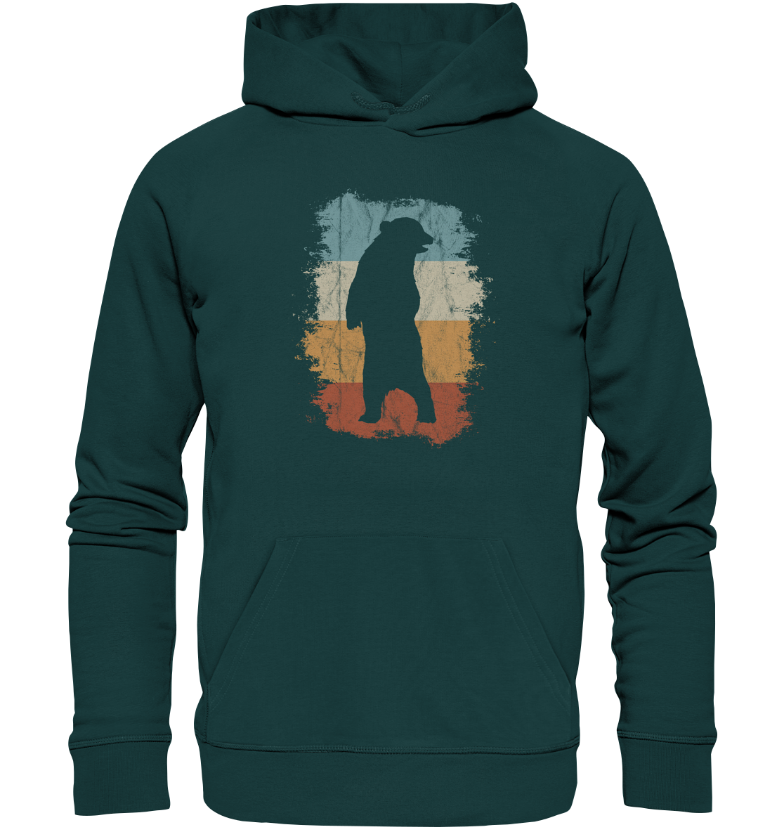 Retro Bären-Silhouette - Organic Hoodie