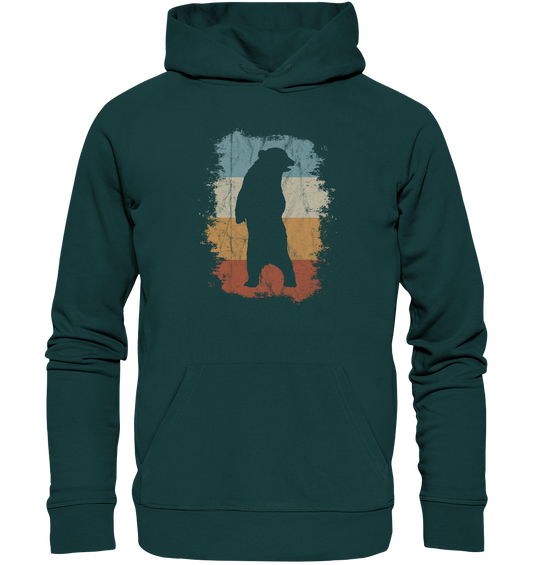 Retro Bären-Silhouette - Organic Hoodie