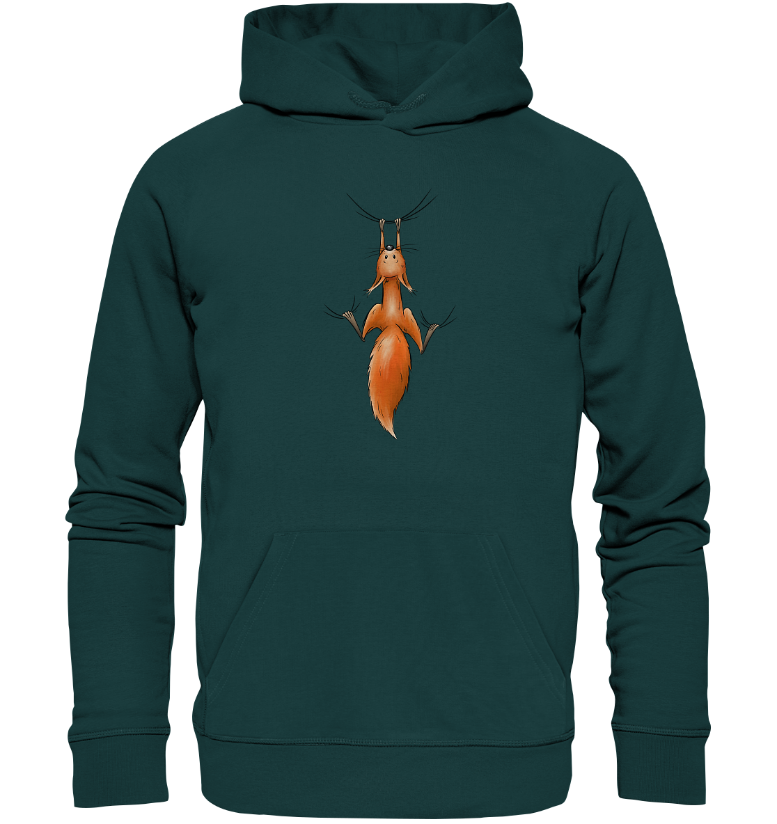 Rotes Eichhörnchen hängt ab - Organic Hoodie