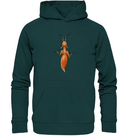 Rotes Eichhörnchen hängt ab - Organic Hoodie