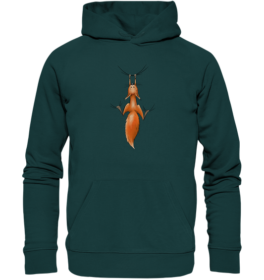 Rotes Eichhörnchen hängt ab - Organic Hoodie