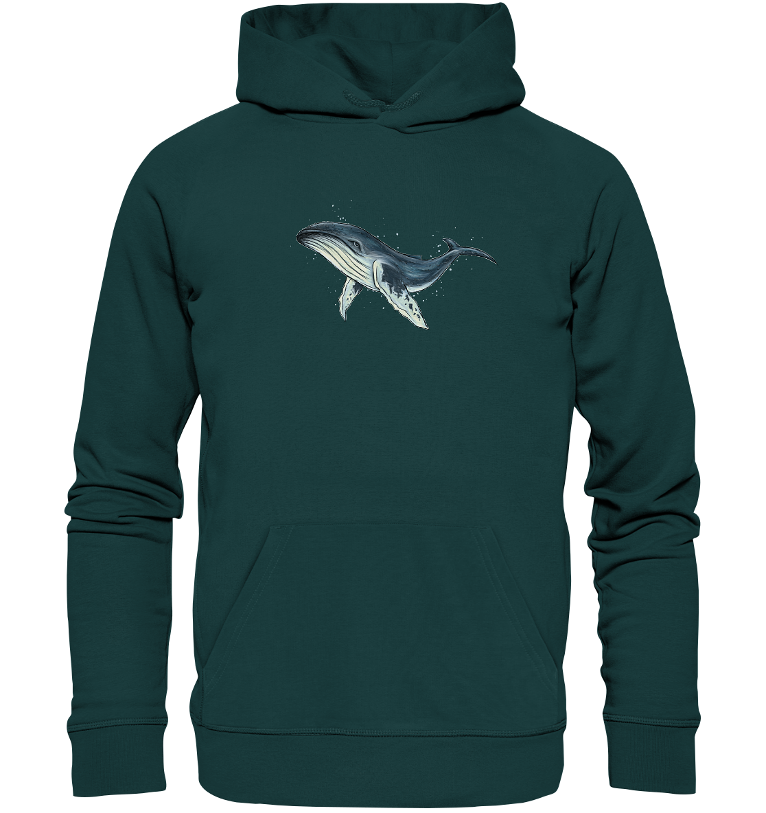 Tiefsee Ozean-Riese Buckelwal - Organic Hoodie