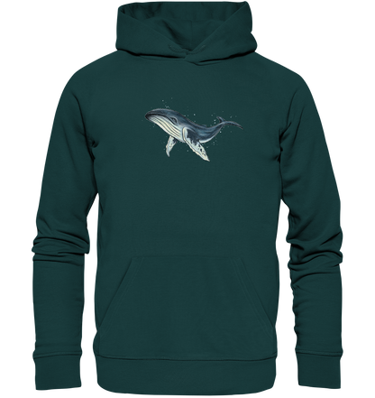 Tiefsee Ozean-Riese Buckelwal - Organic Hoodie