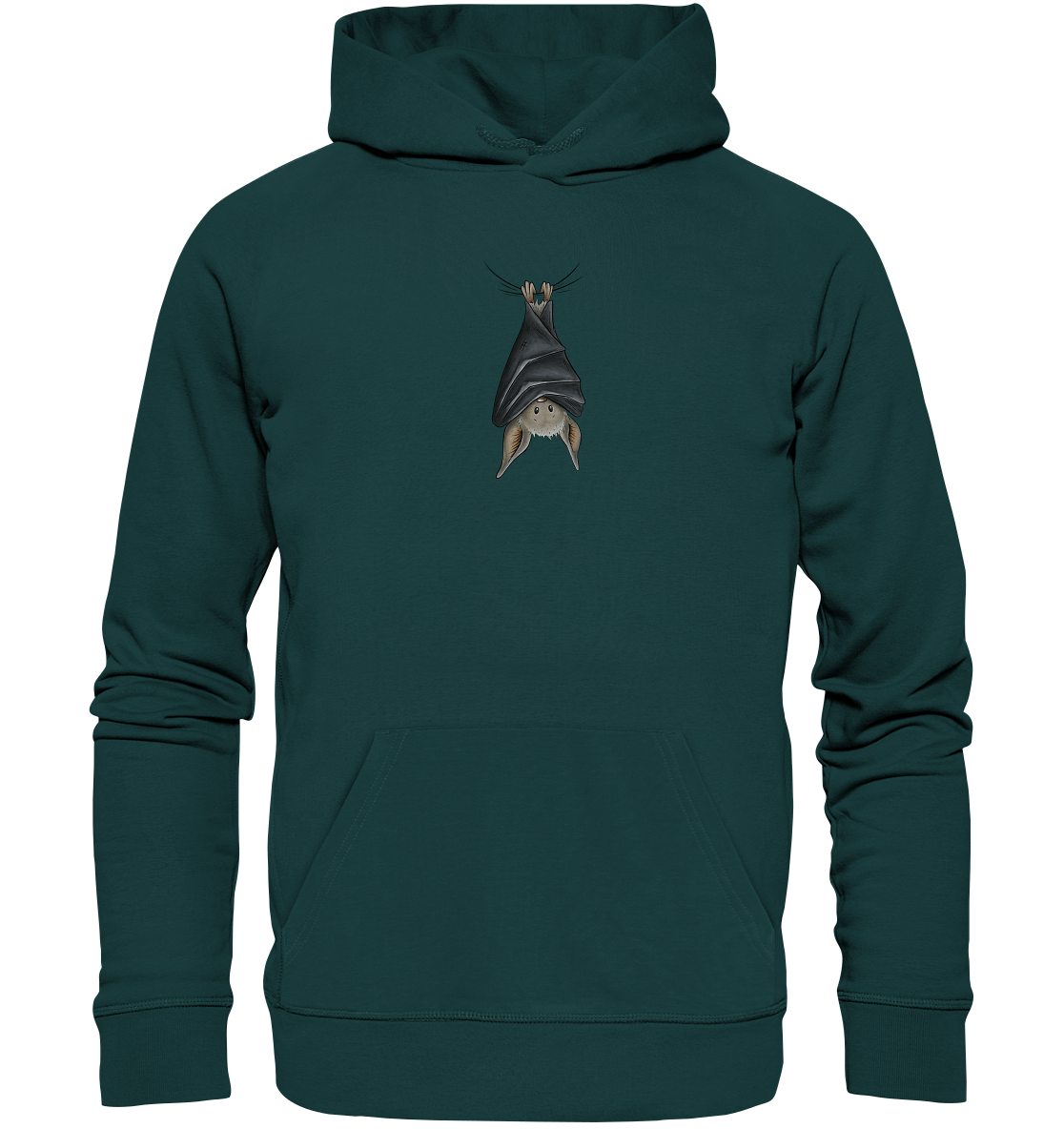 Lustig chillende Fledermaus - Organic Hoodie