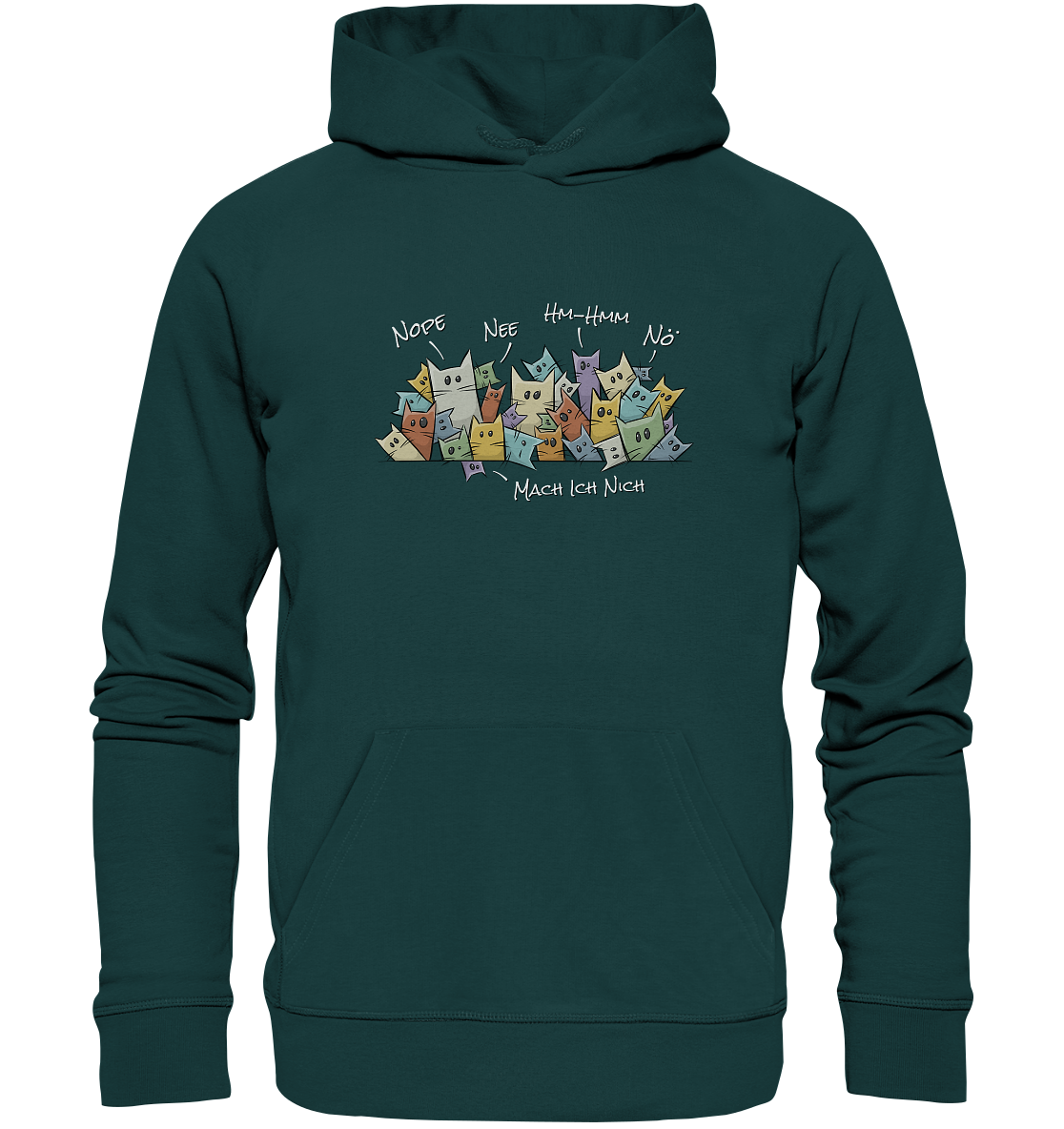 Nope, Nee, Nö Katzen - Organic Hoodie
