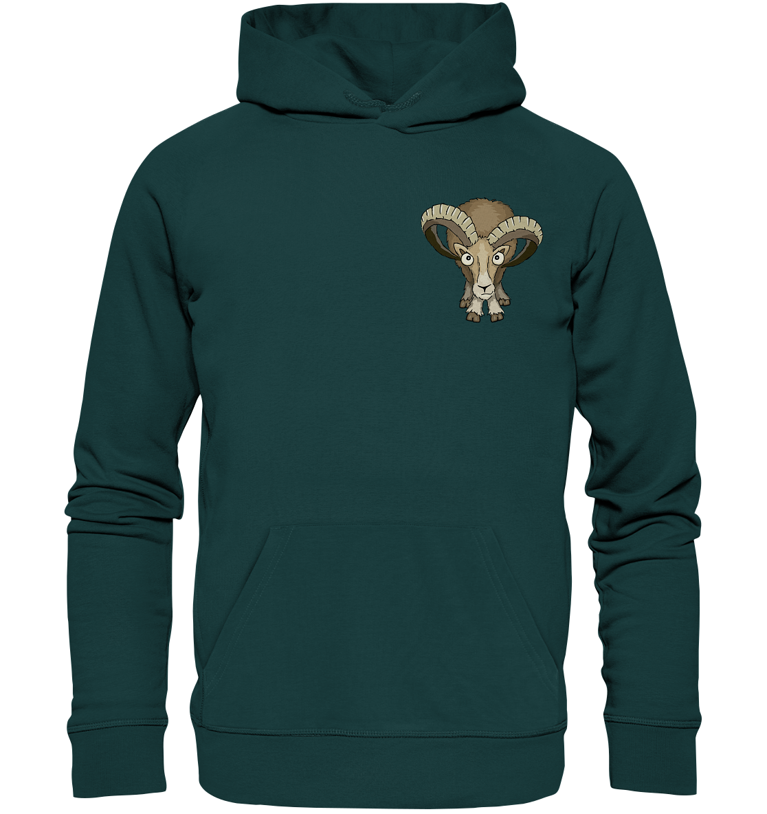 Bockiges Mufflon Widder Schafbock - Organic Hoodie