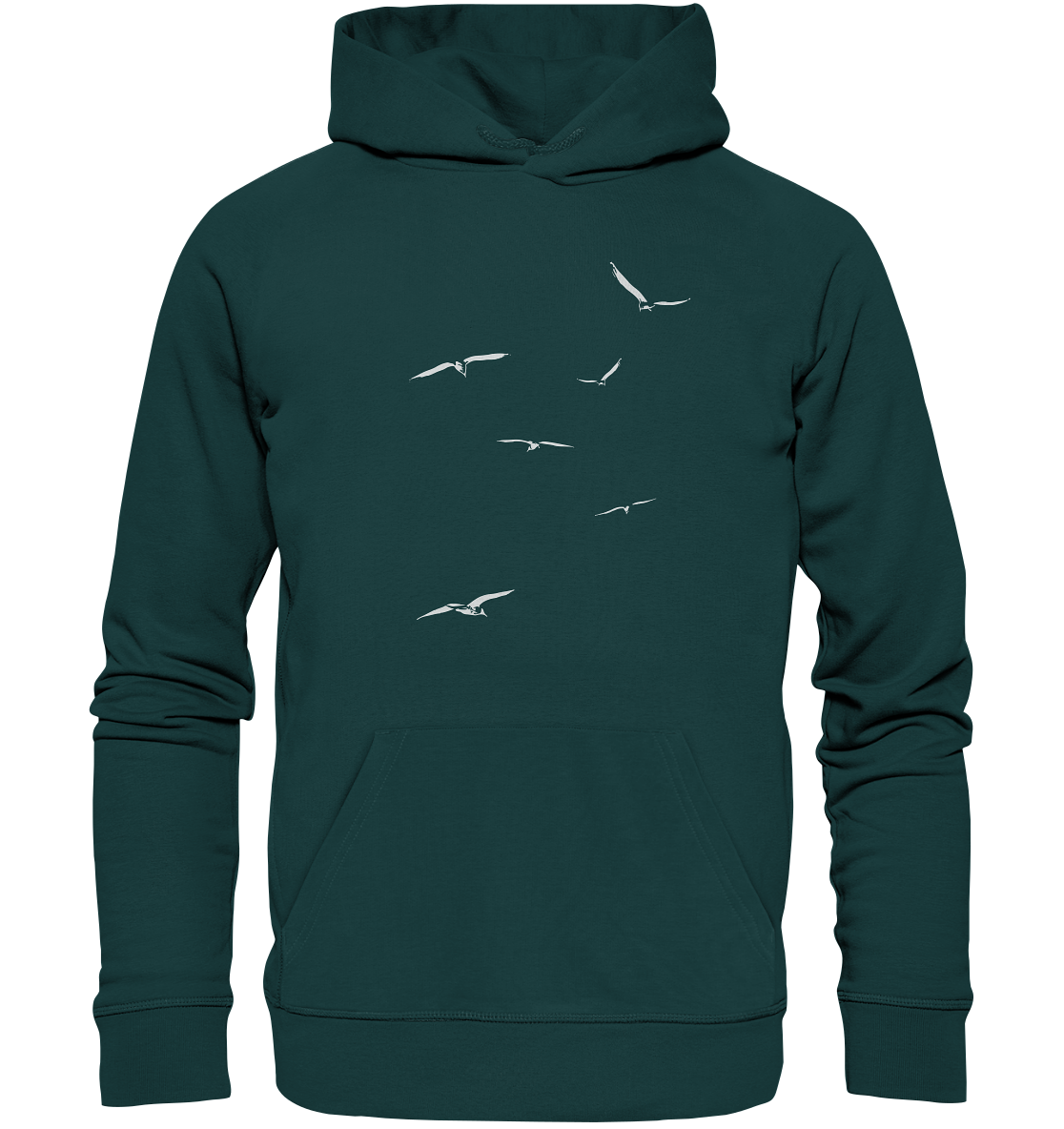 Vogelschwarm – Traum vom Fliegen - Organic Hoodie
