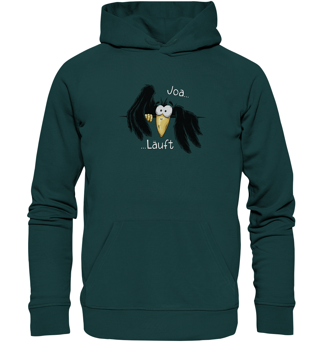 Joa Läuft Krähe gechillter Rabe - Organic Hoodie