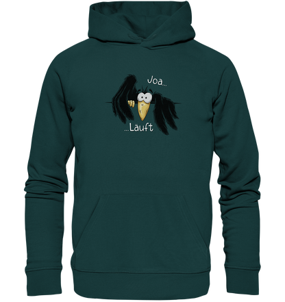 Joa Läuft Krähe gechillter Rabe - Organic Hoodie