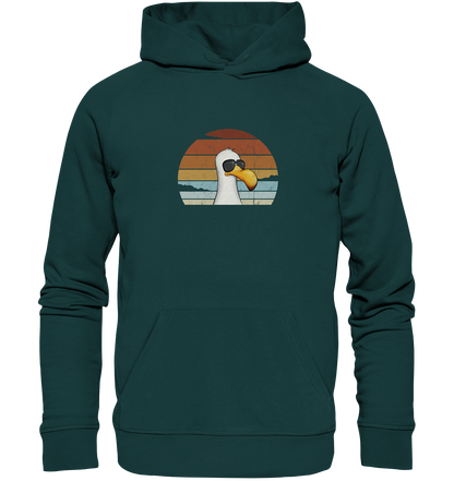 Cool lässige Retro Möwe - Organic Hoodie