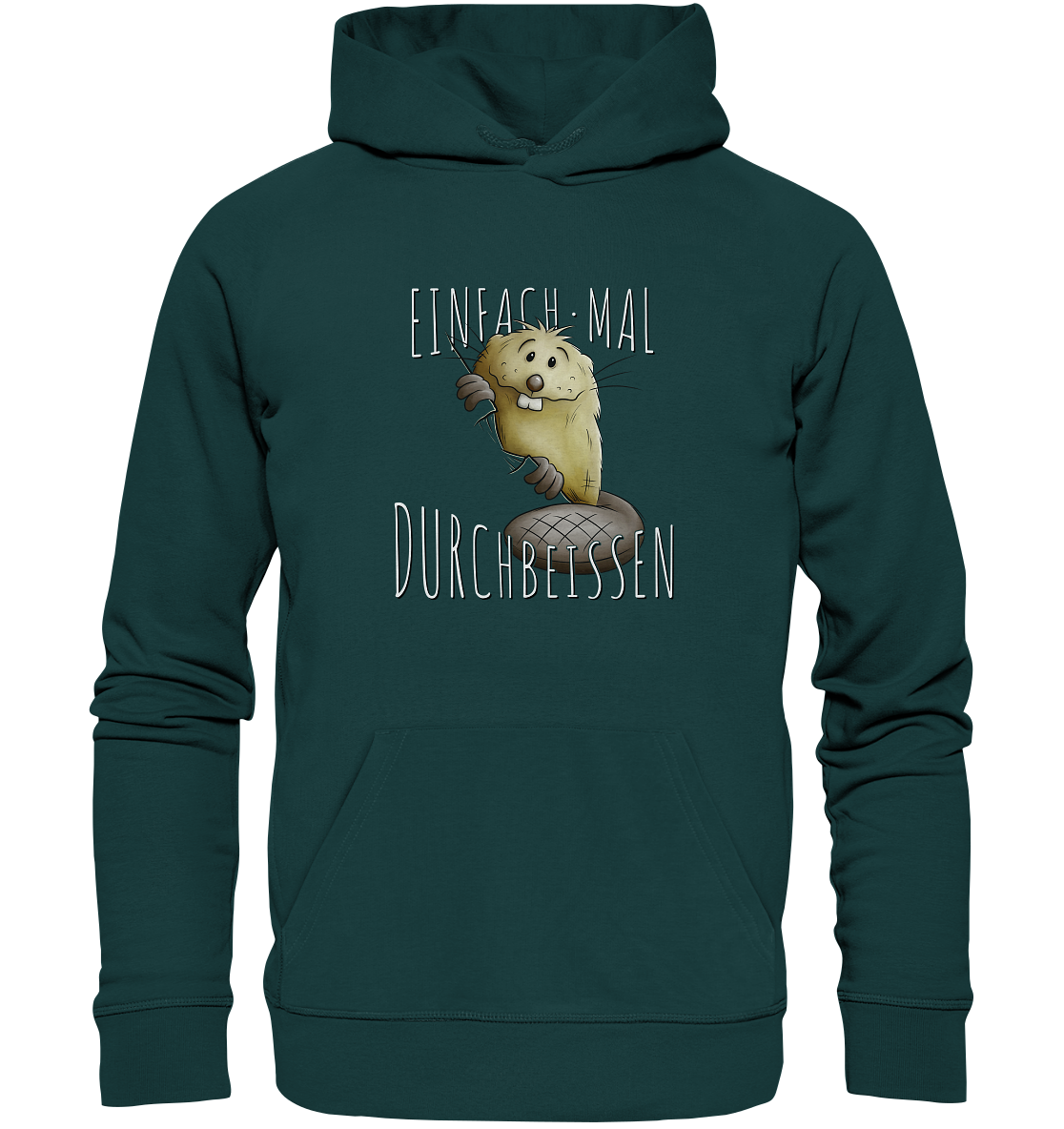 Einfach mal Durchbeissen Biber - Organic Hoodie